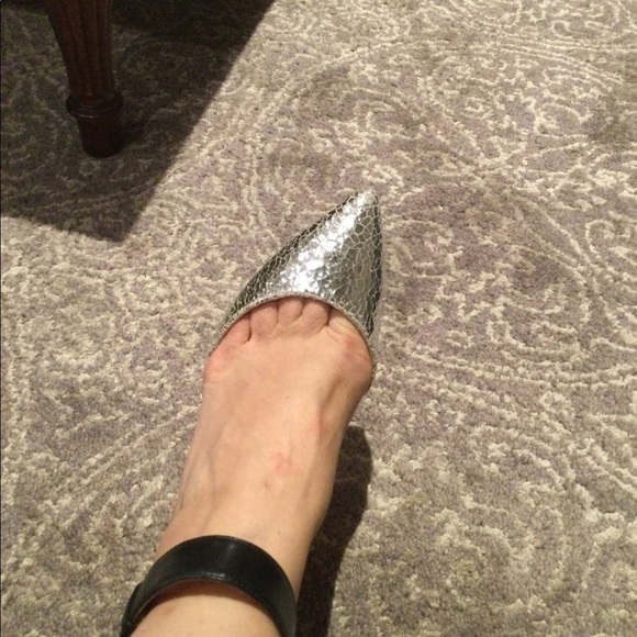 Enzo Angiolini black and silver wedges - Picture 7 of 7